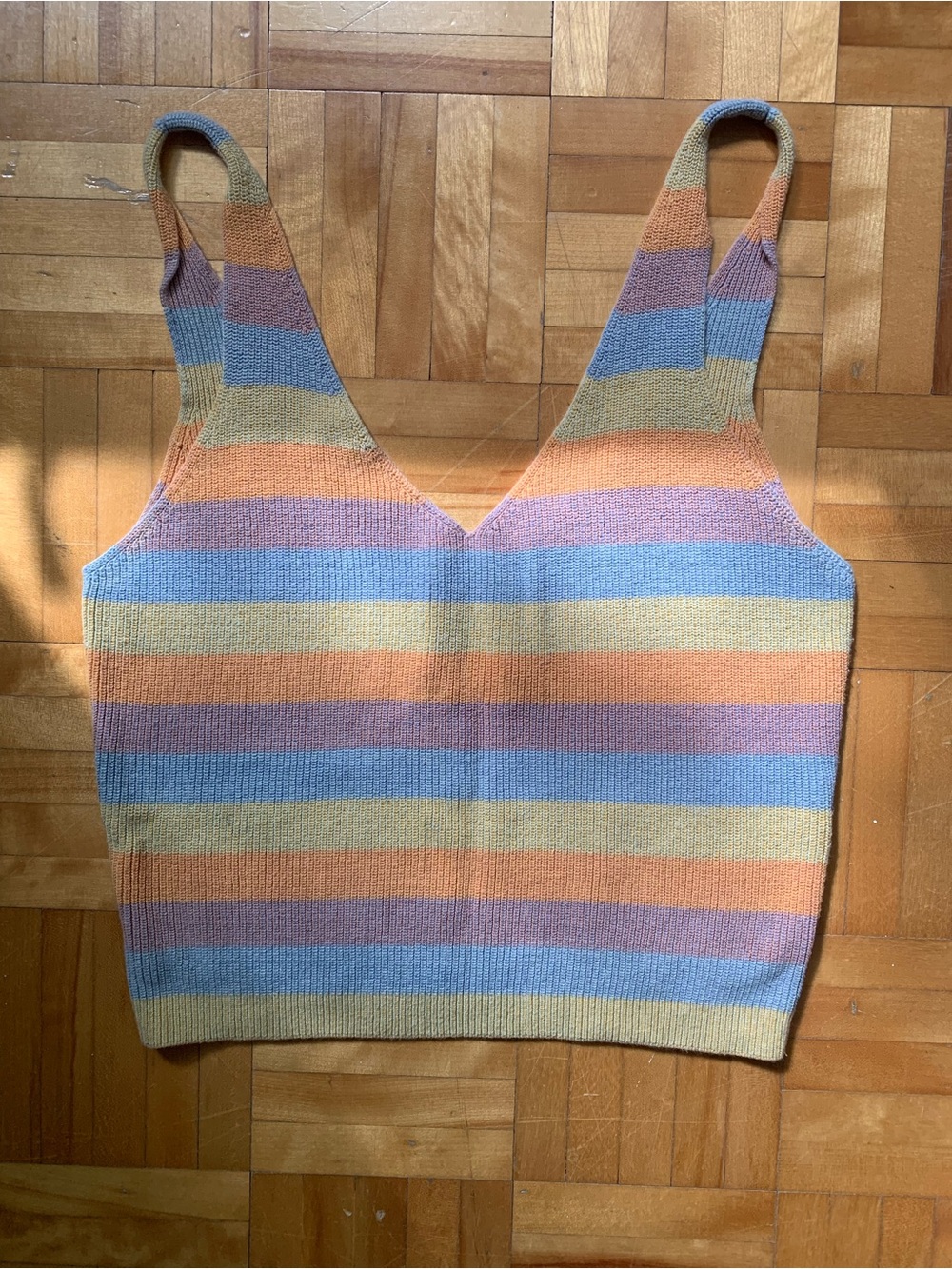 RVCA Striped Pastel Knit Tank Top - Multicolor